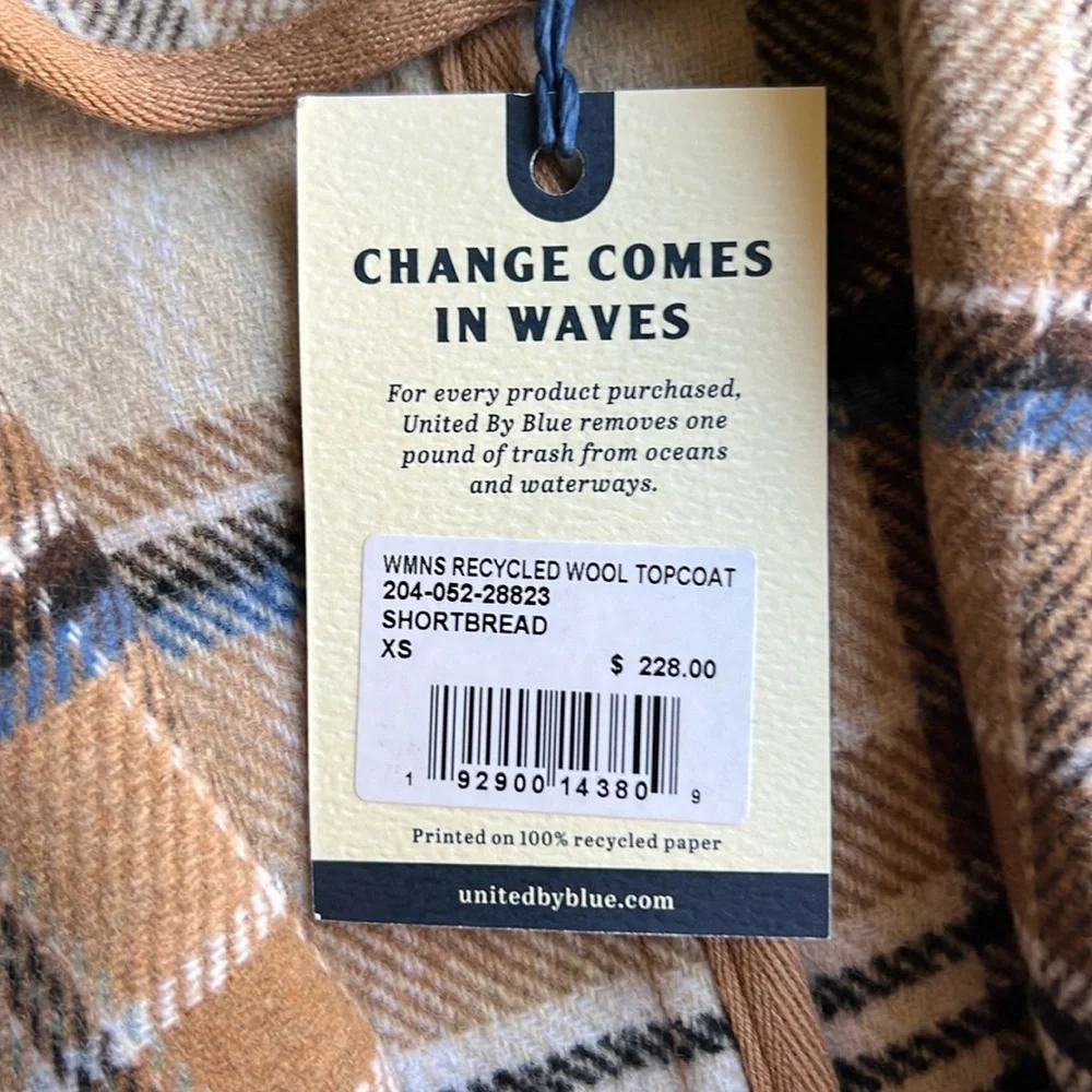 United by Blue Women’s Recycled Wall Topcoat in Shortbread - Picture 6 of 10